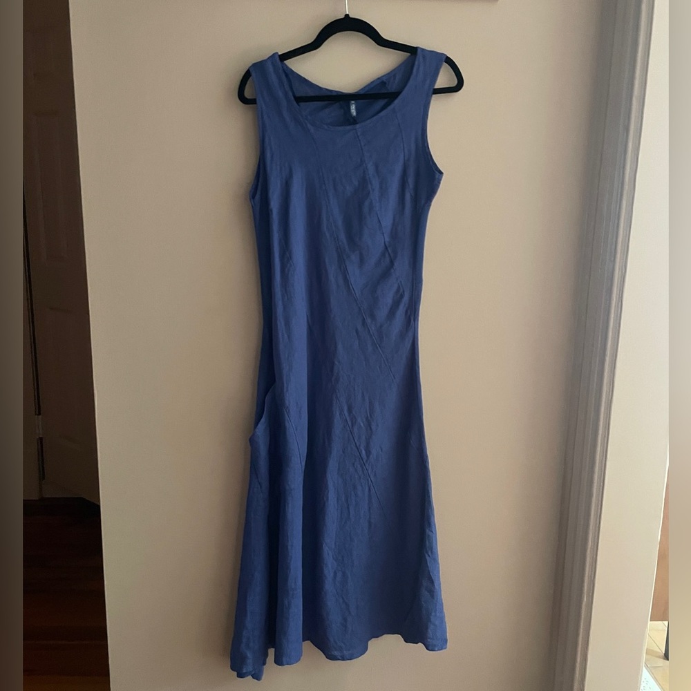 NWT Italian Linen Midi Shift Dress